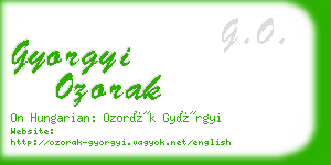 gyorgyi ozorak business card